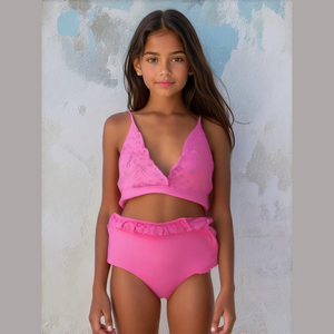 SO Neon Pink Girls Bikini Size 14